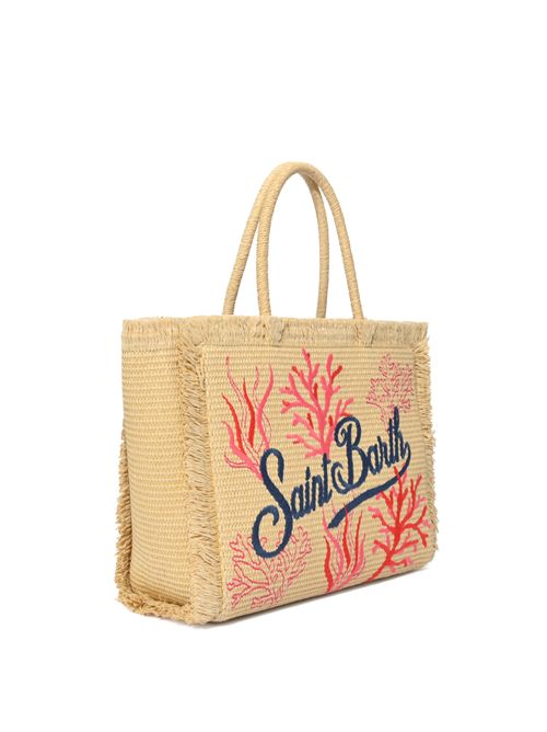 Borsa a spalla Vanity effetto paglia con ricamo Mc2 Saint Barth | VANI02109064L